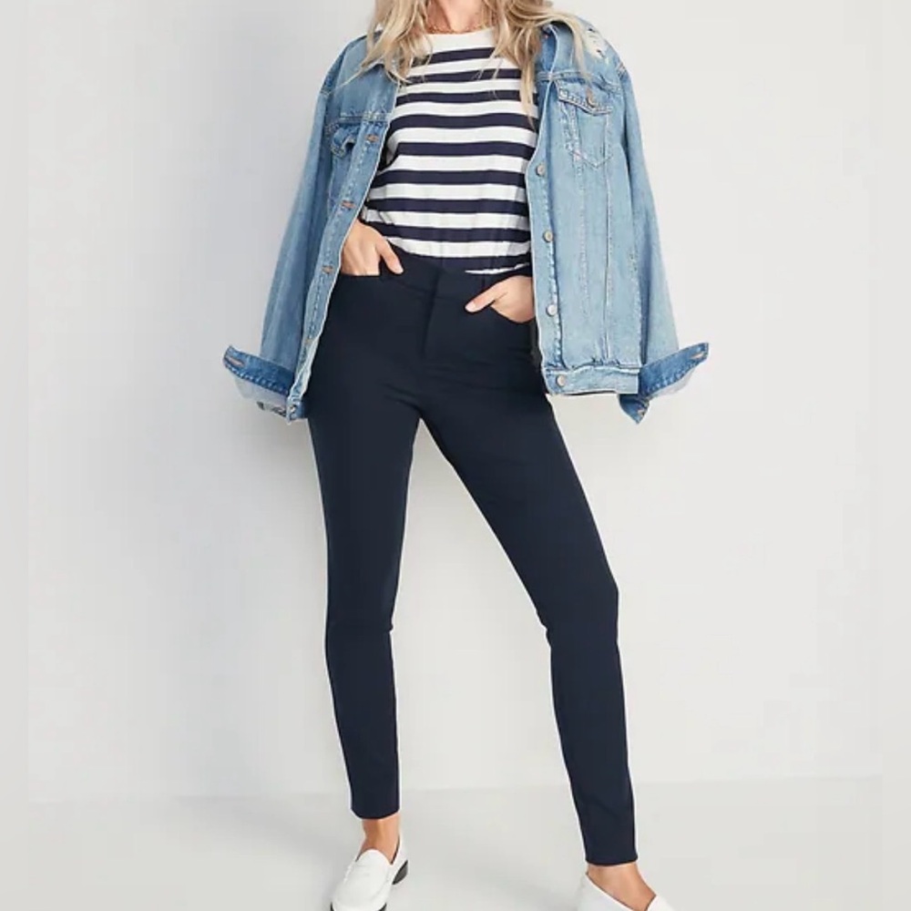 Old Navy Women's Navy High Waisted Skinny Pixie Pants